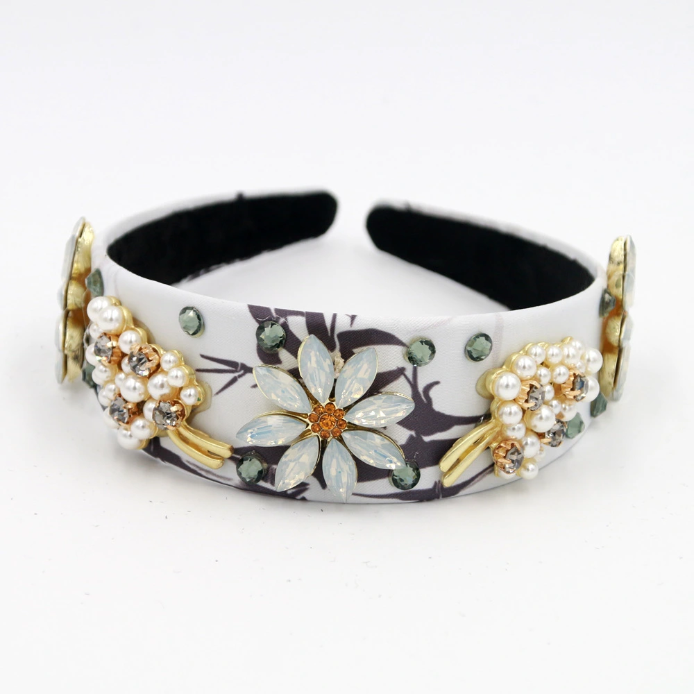 Baroque Fashion Hair Accessories Headband Flowers