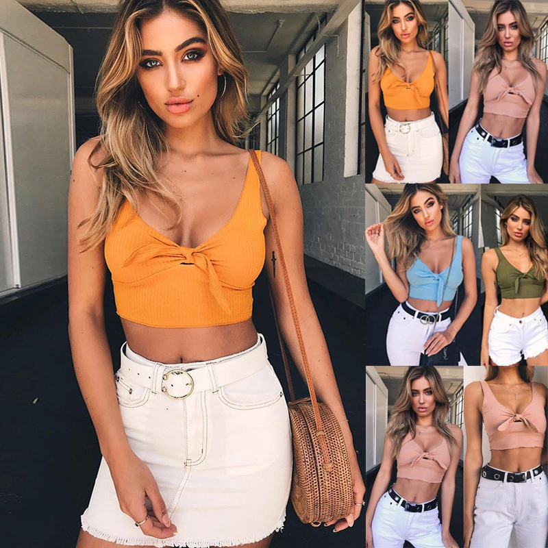 Sexy bow wrap top