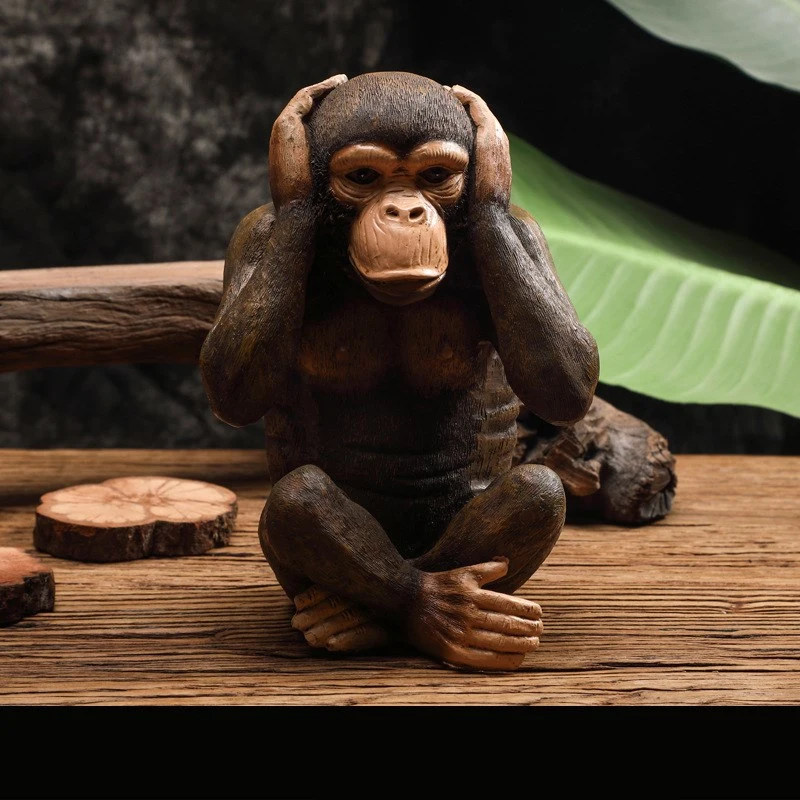 Simulation Gorilla Bar Office Retro Nostalgic Resin Crafts