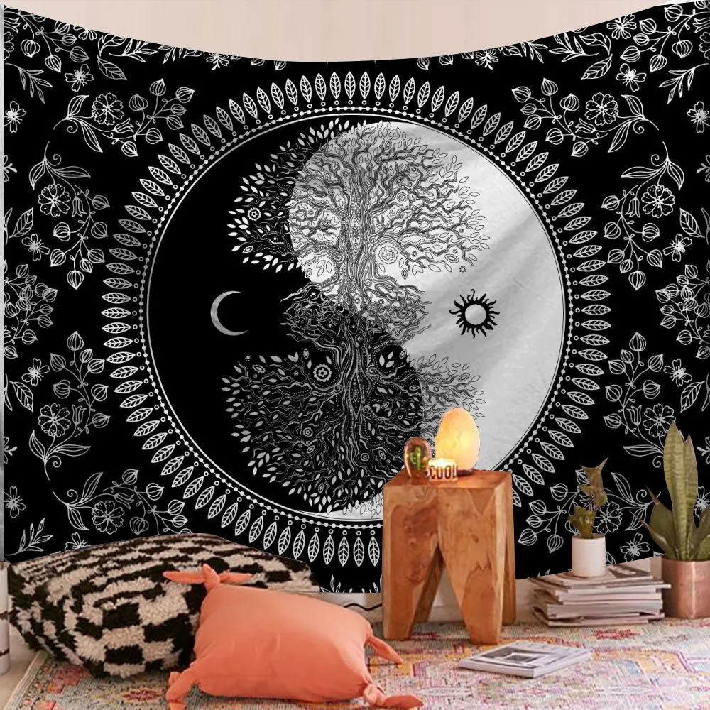 Mandala Series Printed Home Tapestry Wall Hanging Beach Towel Beach Sitting Blanket