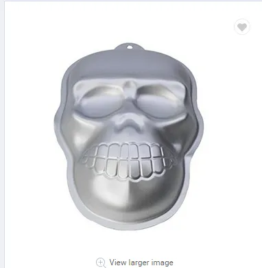 new cake mold fondant mold 3D skull head cake decorating tools aluminum mold chocolate Halloween baking moulds