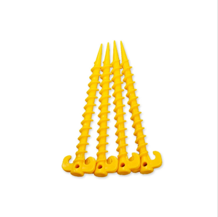 Manufacturer Guangjie KEUMER Threaded Ground Nails Plastic Ground Nails Tent Sky Curtain Picnic Mat Ground Nails Sand-proof Bag Set