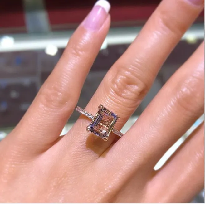 Europe and the United States new hot sale network red jewelry ins explosions accessories rose gold inlaid champagne imitation diamond ring