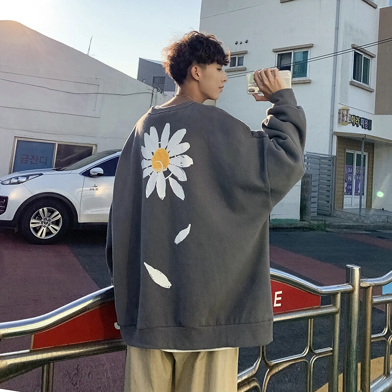 Chrysanthemum sweater couple hip-hop coat