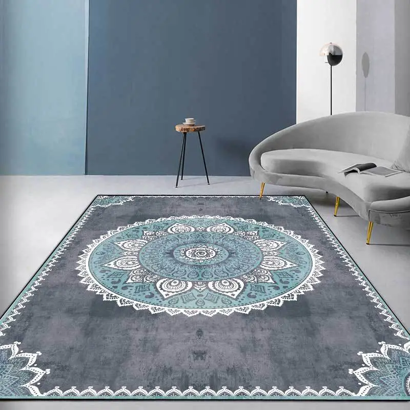 Blue Mandala Kitchen Living Room Bedroom Bedside Carpet