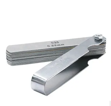 32 piece rangefinder feeler valve teaching feeler 0.04-0.88 mm gap size.0015-.035 copper sheet