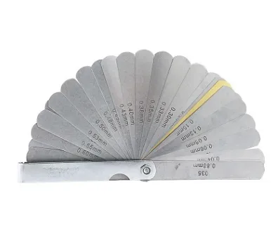 32 piece rangefinder feeler valve teaching feeler 0.04-0.88 mm gap size.0015-.035 copper sheet