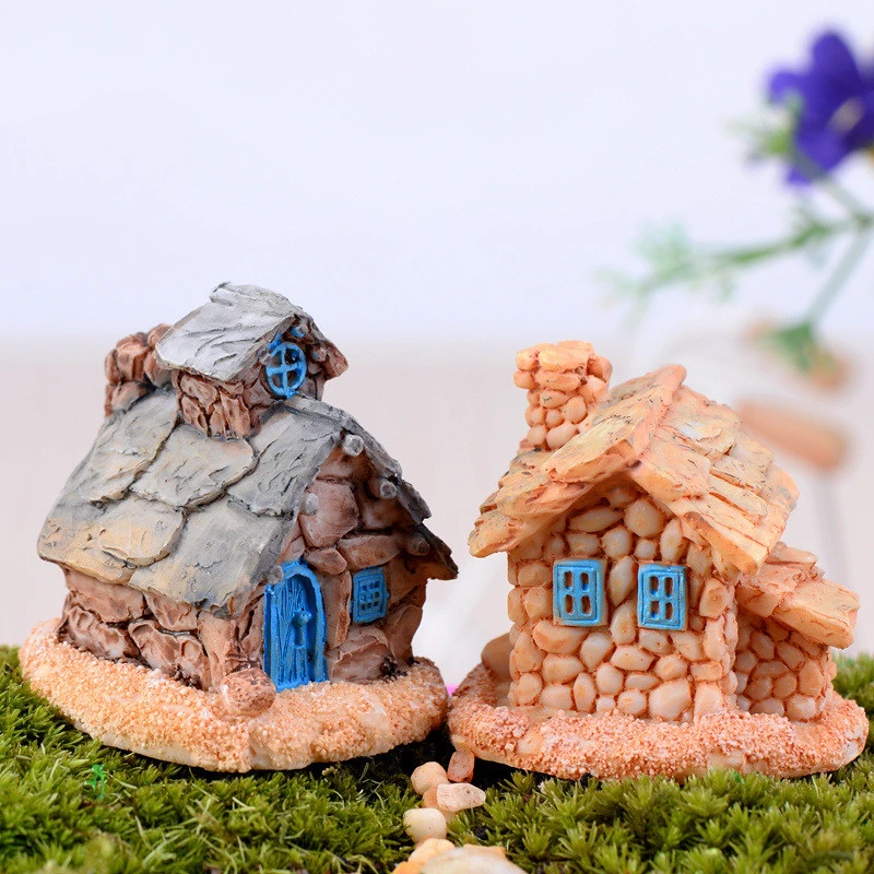 Bottled Decorations Elf Castle Stone House House DIY Succulent Decorations