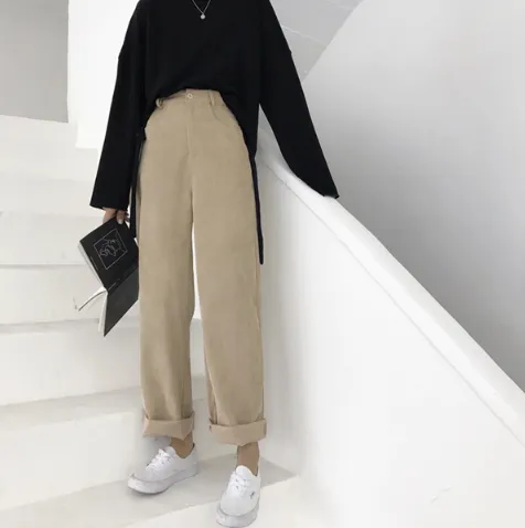 Corduroy casual pants