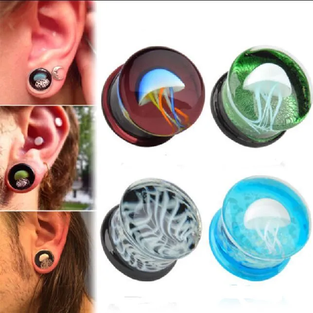 Marine jellyfish ear studs