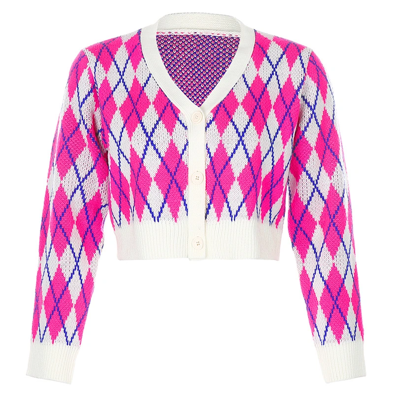 Diamond Lattice All-Match Sweater Women