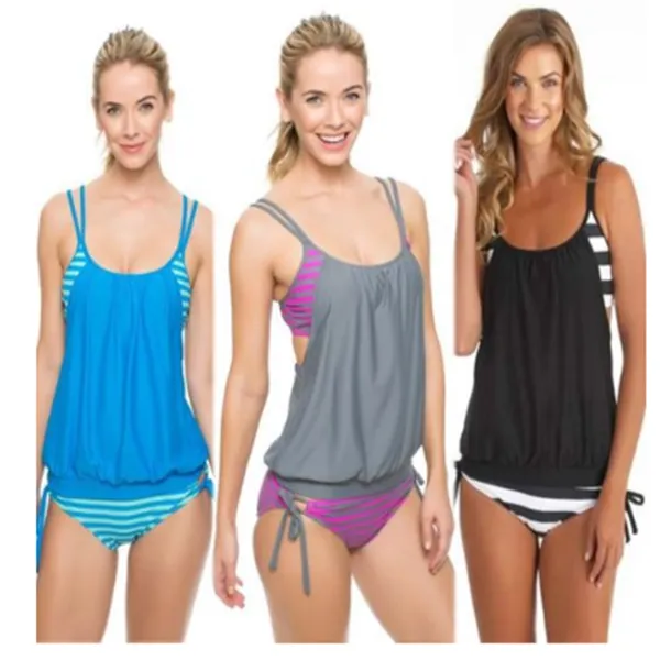 Striped multicolor swimsuit