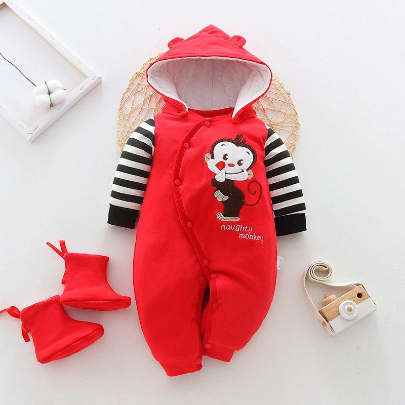 Newborn one-piece thick clothes