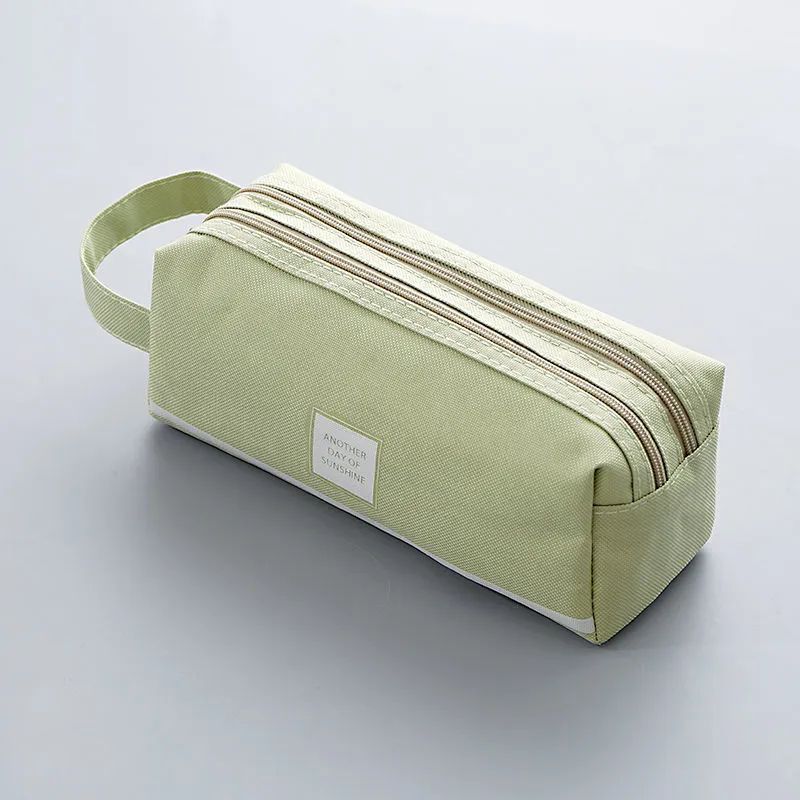 Large-capacity Canvas Pencil Bag For Junior High School Students