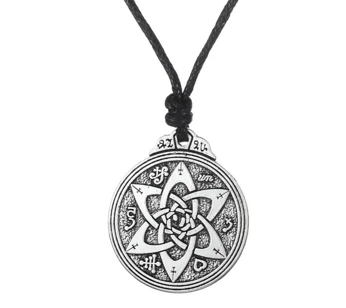 Creative Life Flower Tag Solomon Amulet Necklace