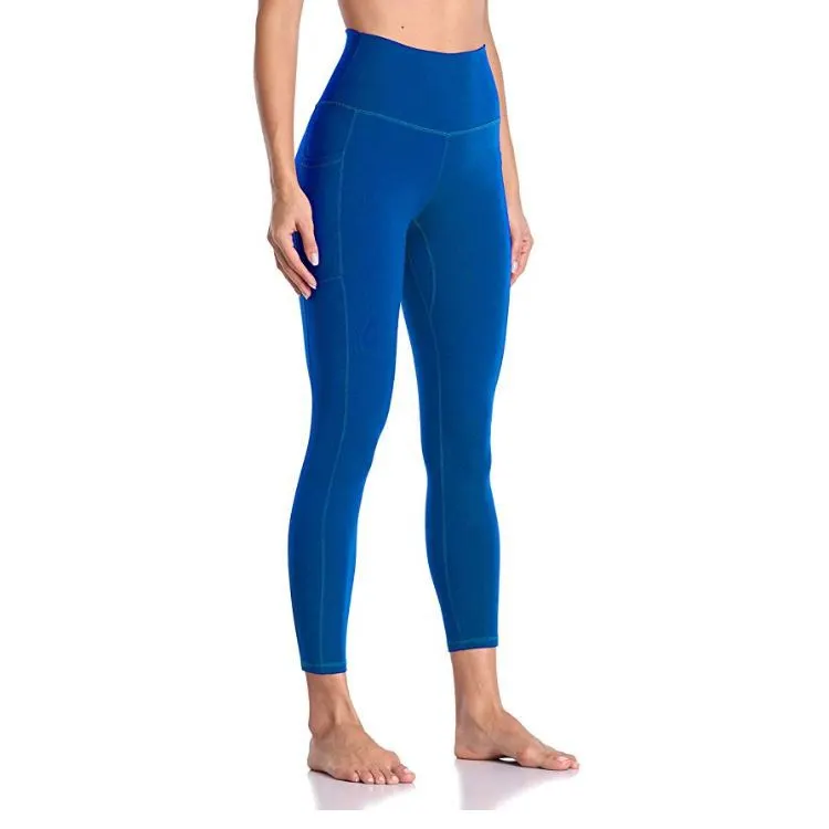 Wear Peach Yoga Pants With High Waist And Belly