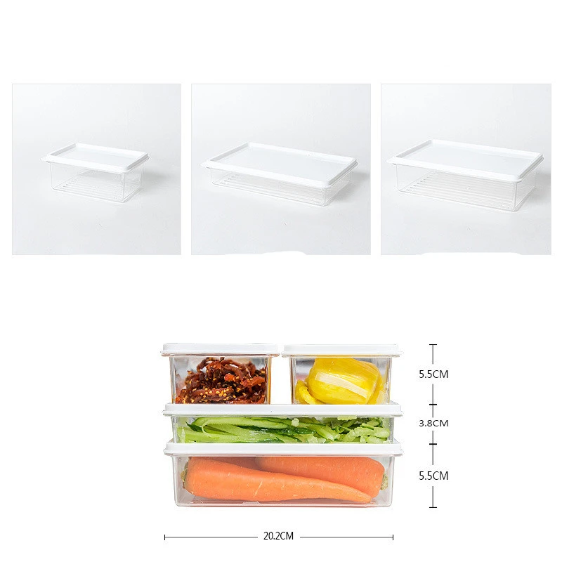 Vegetables, Fruits, Snacks, Lunch Box, Fresh-keeping Box, Refrigerator Sealed Storage Box