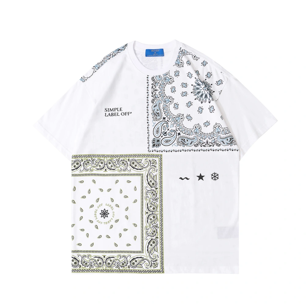Cashew Flower Loose Couple Short Sleeve T-shirt