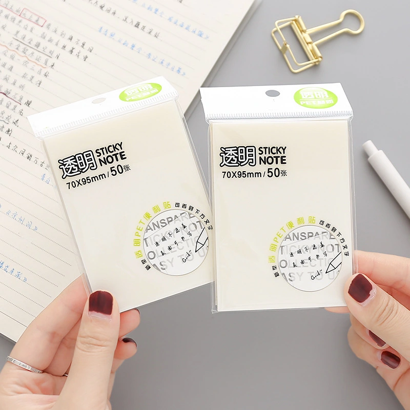 Transparent Post-It Note, Waterproof And Strong, Tearable, Writeable Message Notes