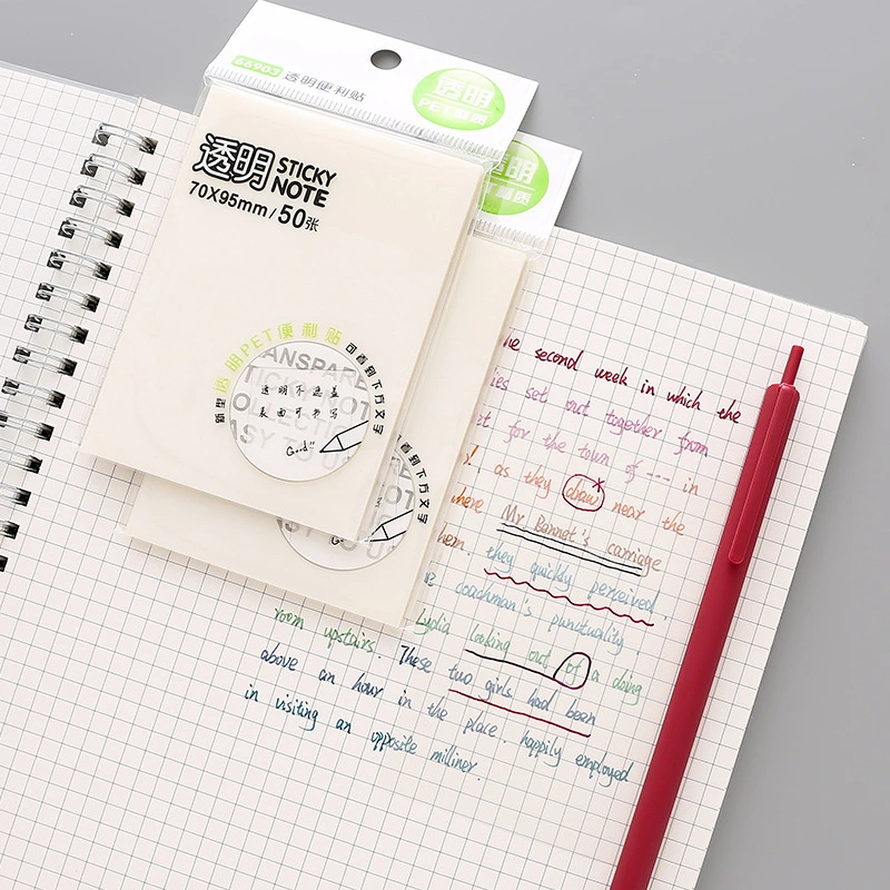 Transparent Post-It Note, Waterproof And Strong, Tearable, Writeable Message Notes