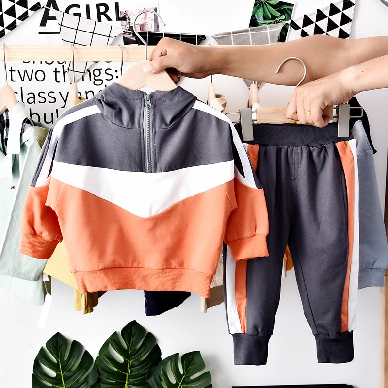 Children's Hooded Sweater Set Korean Children's Wear