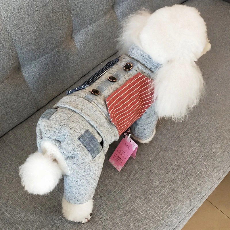 Autumn And Winter Small Dog Four-Legged Clothes Teddy Thick Winter Clothes