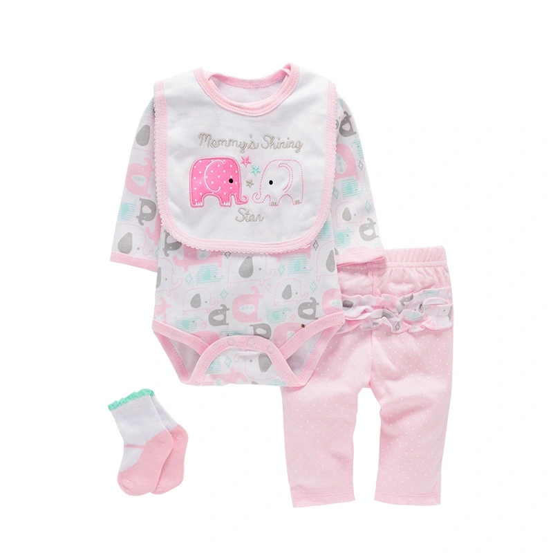 Four-piece Baby Romper Suit for Men and Women