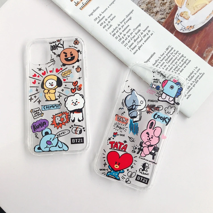 Cartoon bear and rabbit mobile phone case