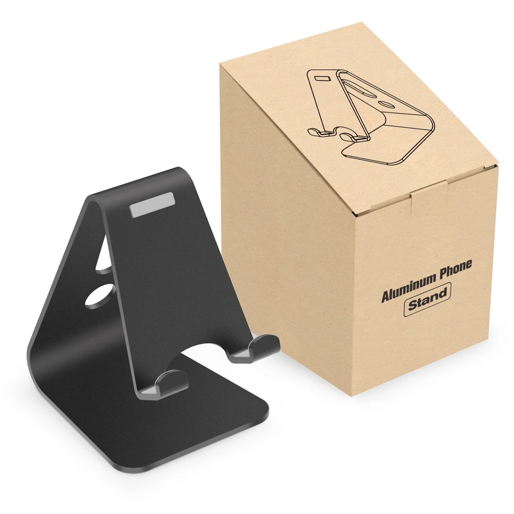 Universal aluminum alloy desktop phone holder