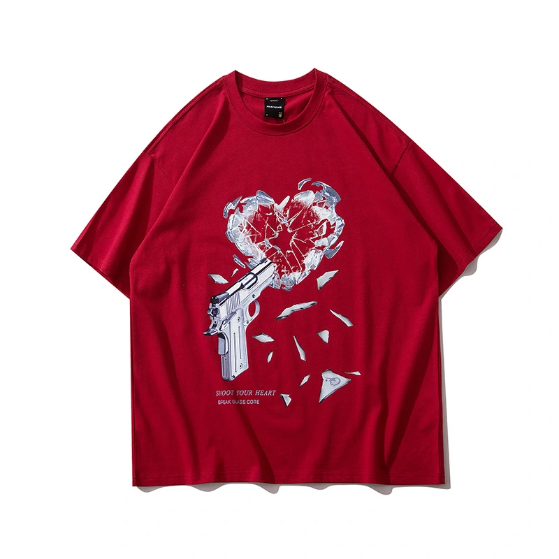 Summer Short Sleeved Male Couples Half Sleeved Shirt Loose Print T Shirt