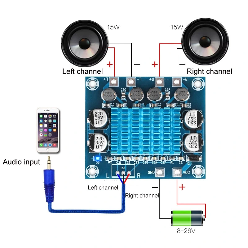 HD digital audio power amplifier board mp3