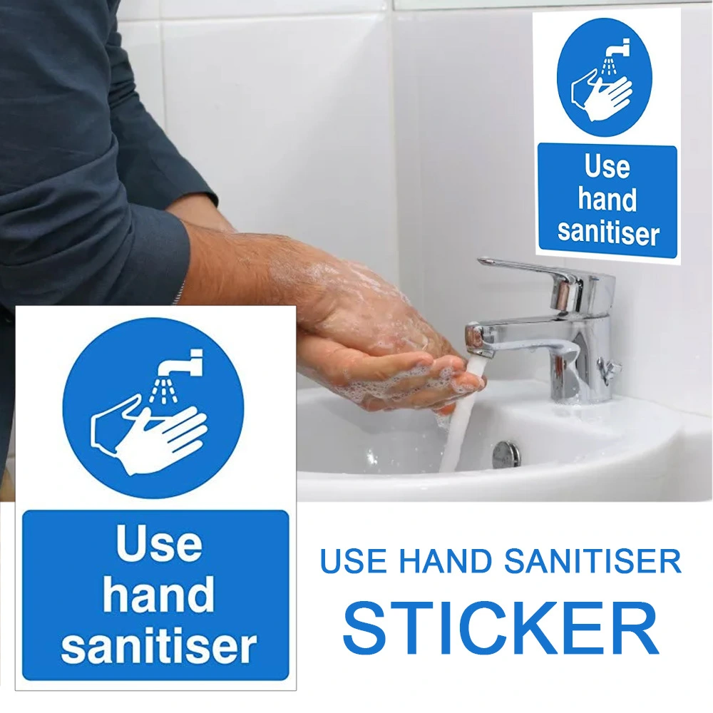 PVC hand washing sign sticker