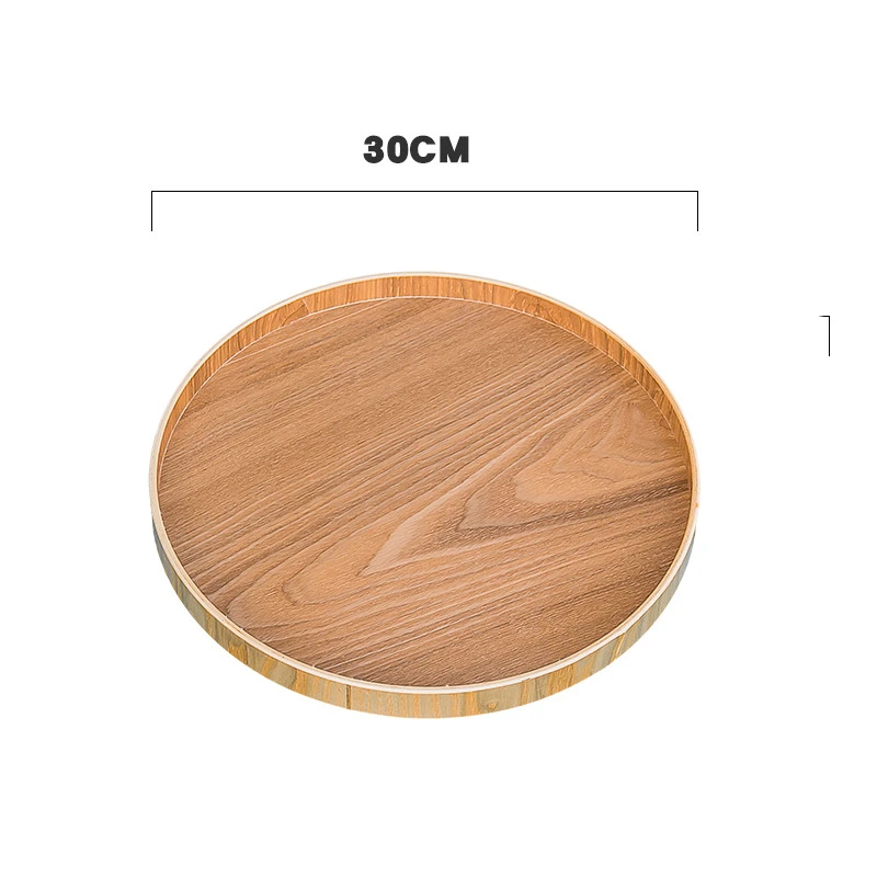 Household Solid Color Fruit Plate Bread Flat Plate Round Tea Wine Cup Plate