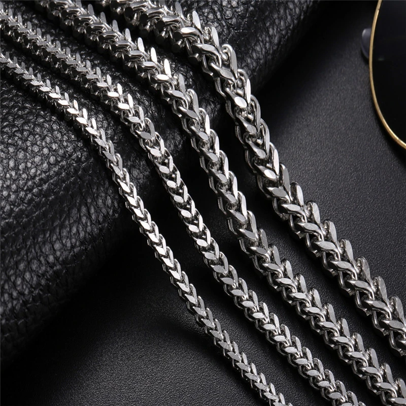 Fashion Accessories Stainless Steel Chain 3MM 4M 5M 6M Positive And Negative Necklace