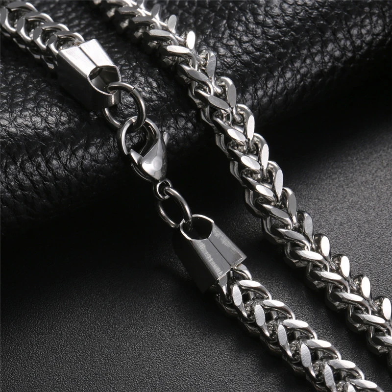 Fashion Accessories Stainless Steel Chain 3MM 4M 5M 6M Positive And Negative Necklace