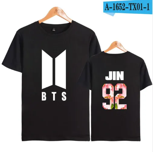 LUCKYFRIDAYF Kpop T-shirt Femmes À Manches Courtes Populaire Bangtan Hip Hop Femme T-shirt Top D'été De Mode T Shirt Femmes coton