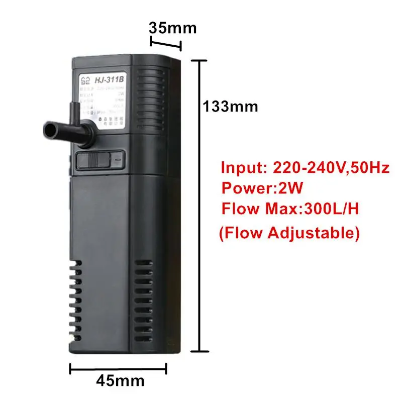 Mini Built-in Water Circulation 2W Small Fish Tank Filter