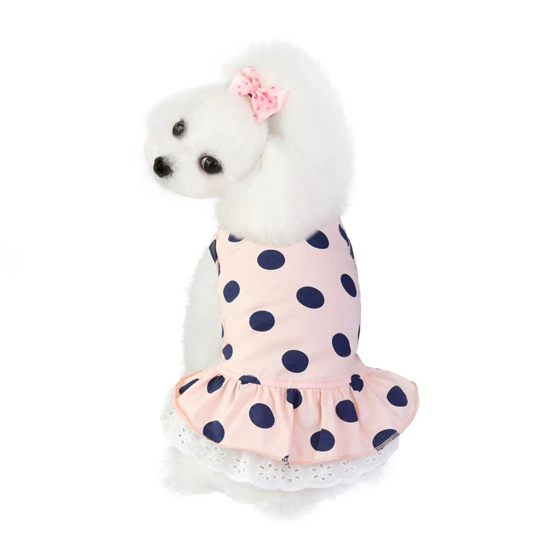 Cute Dog Clothes Lace Polka Dot Pet Supplies