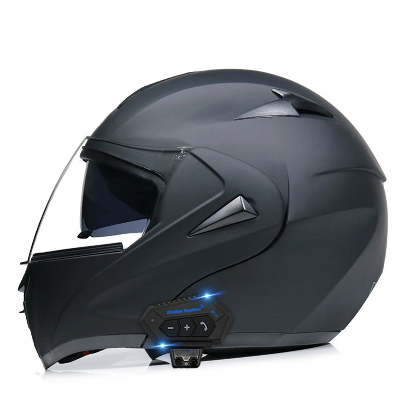 VIRTUE Electric Motorcycle Men's and Women's Bluetooth Helmet Double Mirror Winter Helmet
