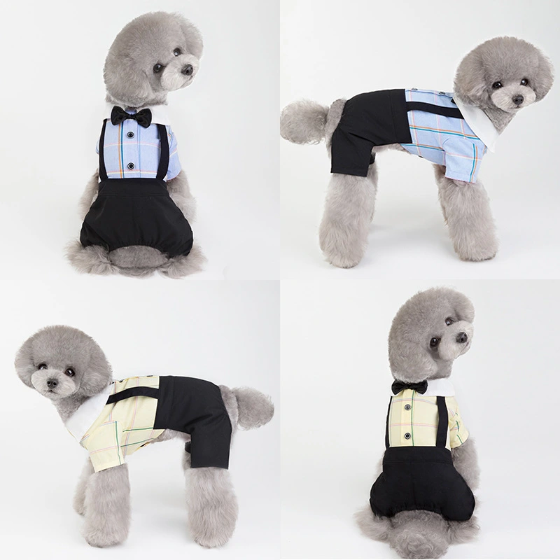 Spring And Summer New Dog Clothes Couple Wear Student Suit