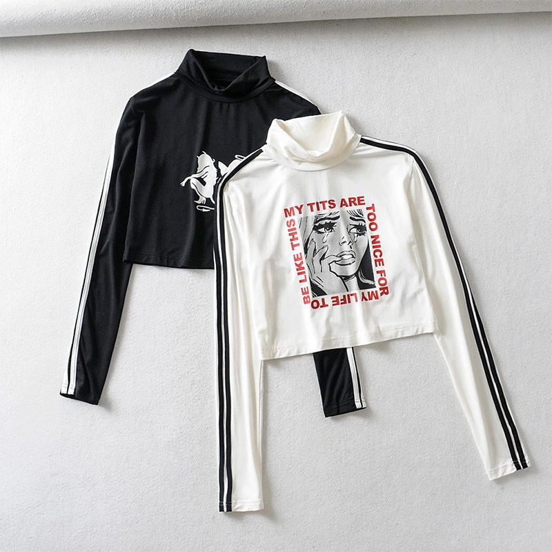 Quick-drying sports print T-shirt
