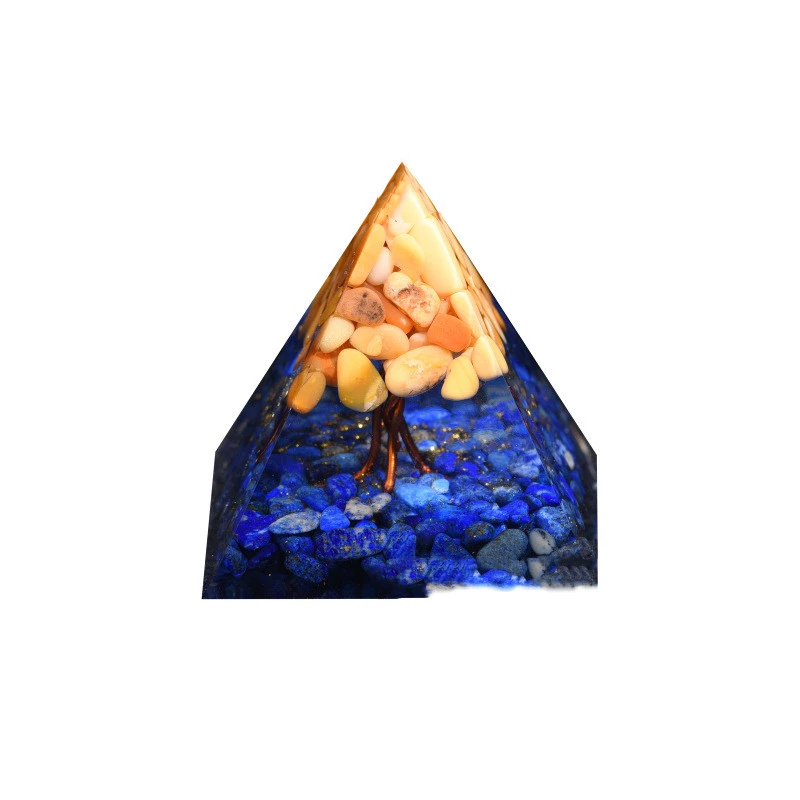 6cm Crystal Semi-Precious Stone Gravel Epoxy Ogan Energy Pyramid Decoration Home Bedside Desk Decoration1