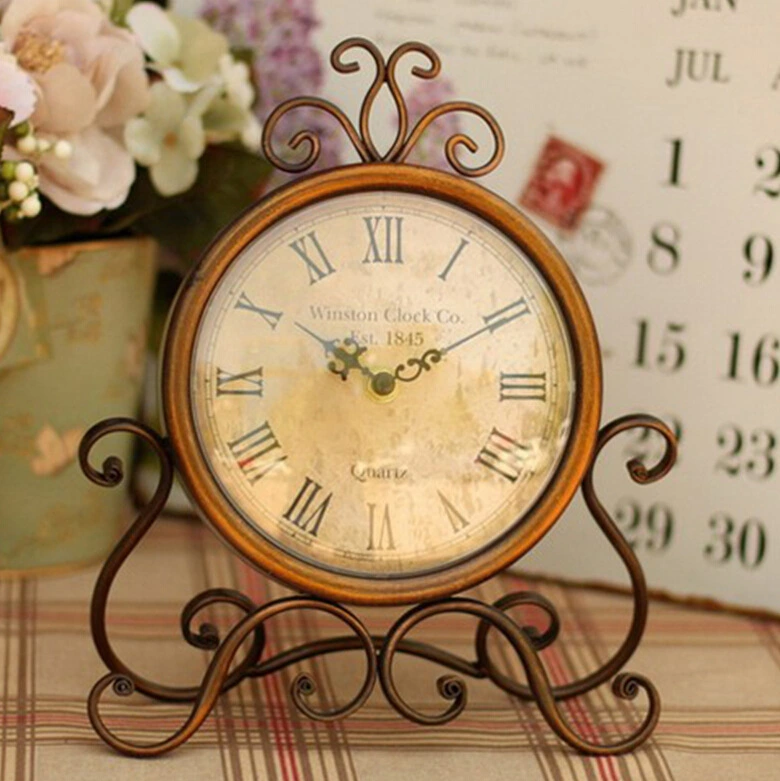 Imitation Vintage Metal Decorative Iron Clock