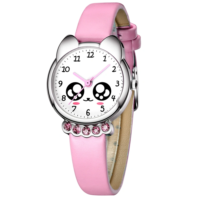 Cute cartoon belt simple rhinestone watch