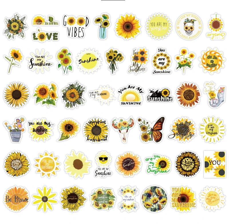 Sunshine Stickers Decal Guitar Luggage Skateboard Sunflower-You Motorcycle Travel Laptop