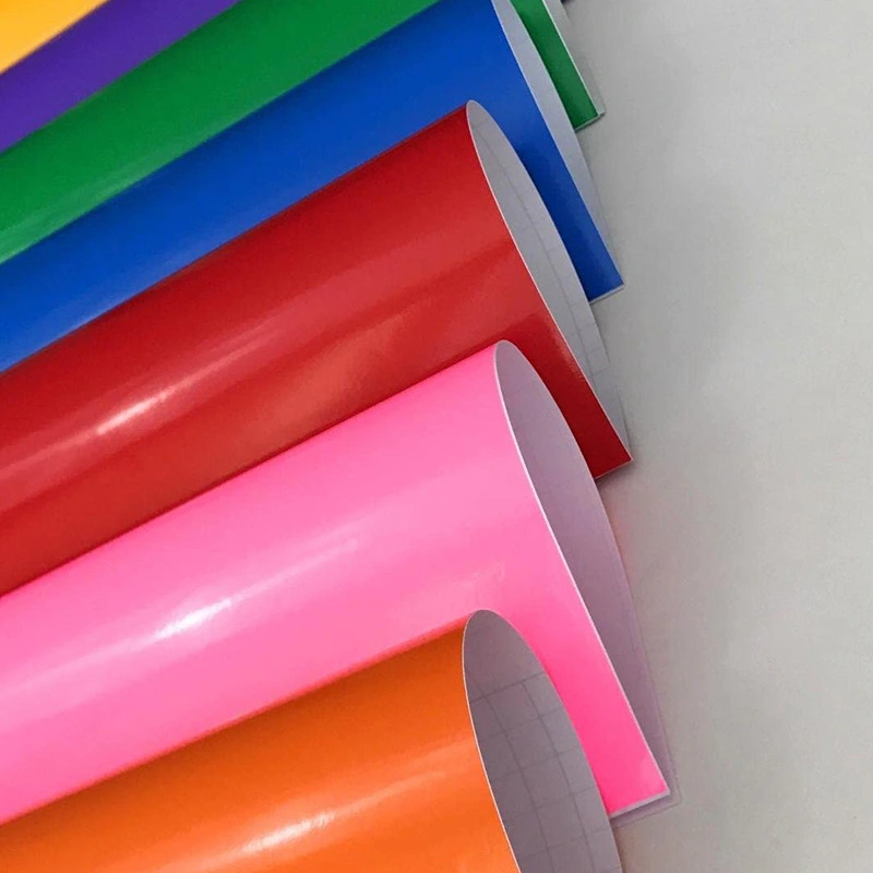 Smooth Solid Color Self-Adhesive Pvc Vinyl Cup Sticker