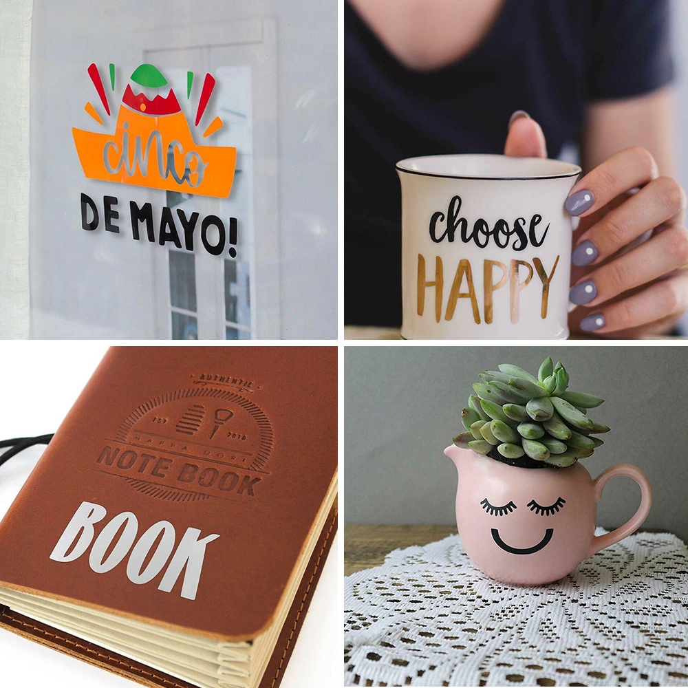 Smooth Solid Color Self-Adhesive Pvc Vinyl Cup Sticker