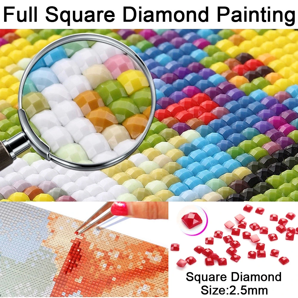 DIY Diamond Painting Cross  Moon Lavender And White Rabbit