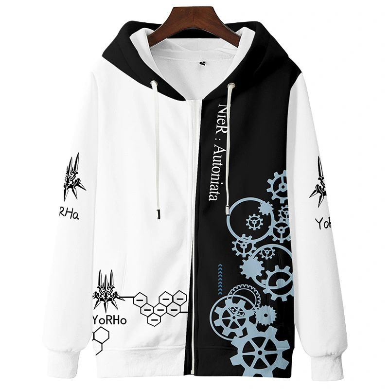 Fashion Anime Hooded Autumn And Winter Zipper Jacket