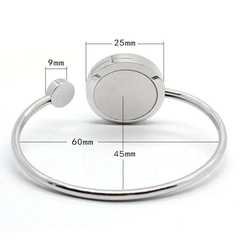 Opening Adjustable Women's Round Stainless Steel Bangles & Bracelets